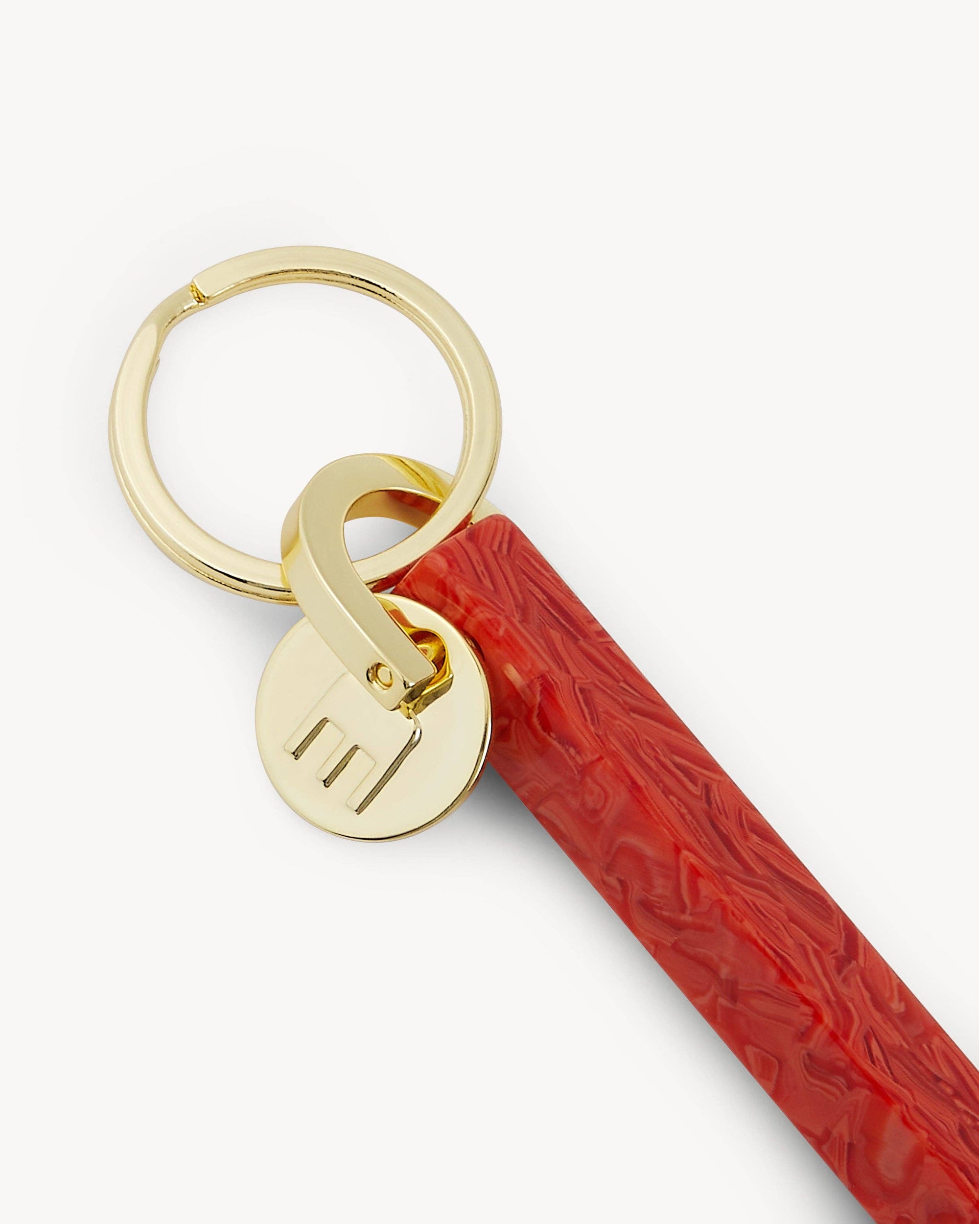 Poppy & Gold Bar Keychain