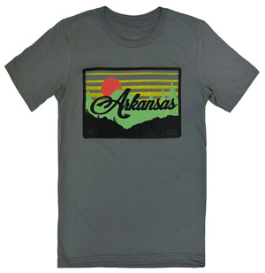 Retro Pinnacle Tee Gray