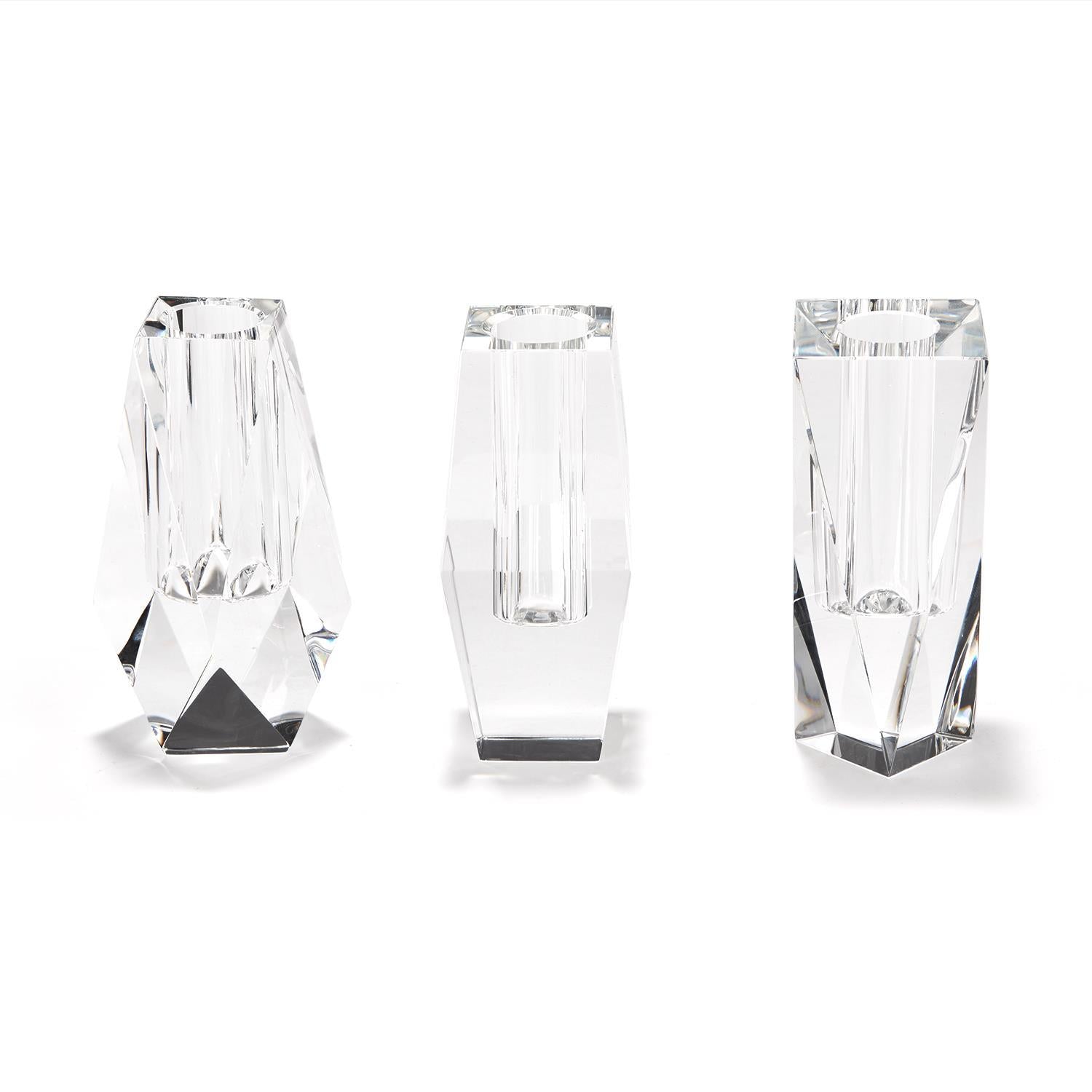 Hand Cut Crystal Bud Vase