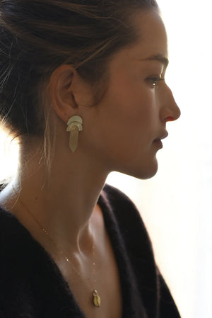 Large Brass Dangle Stud