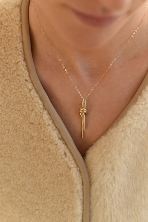 Knotted Brass Necklace