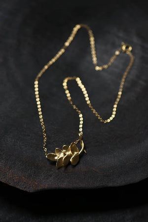 Leafy Brass Necklace