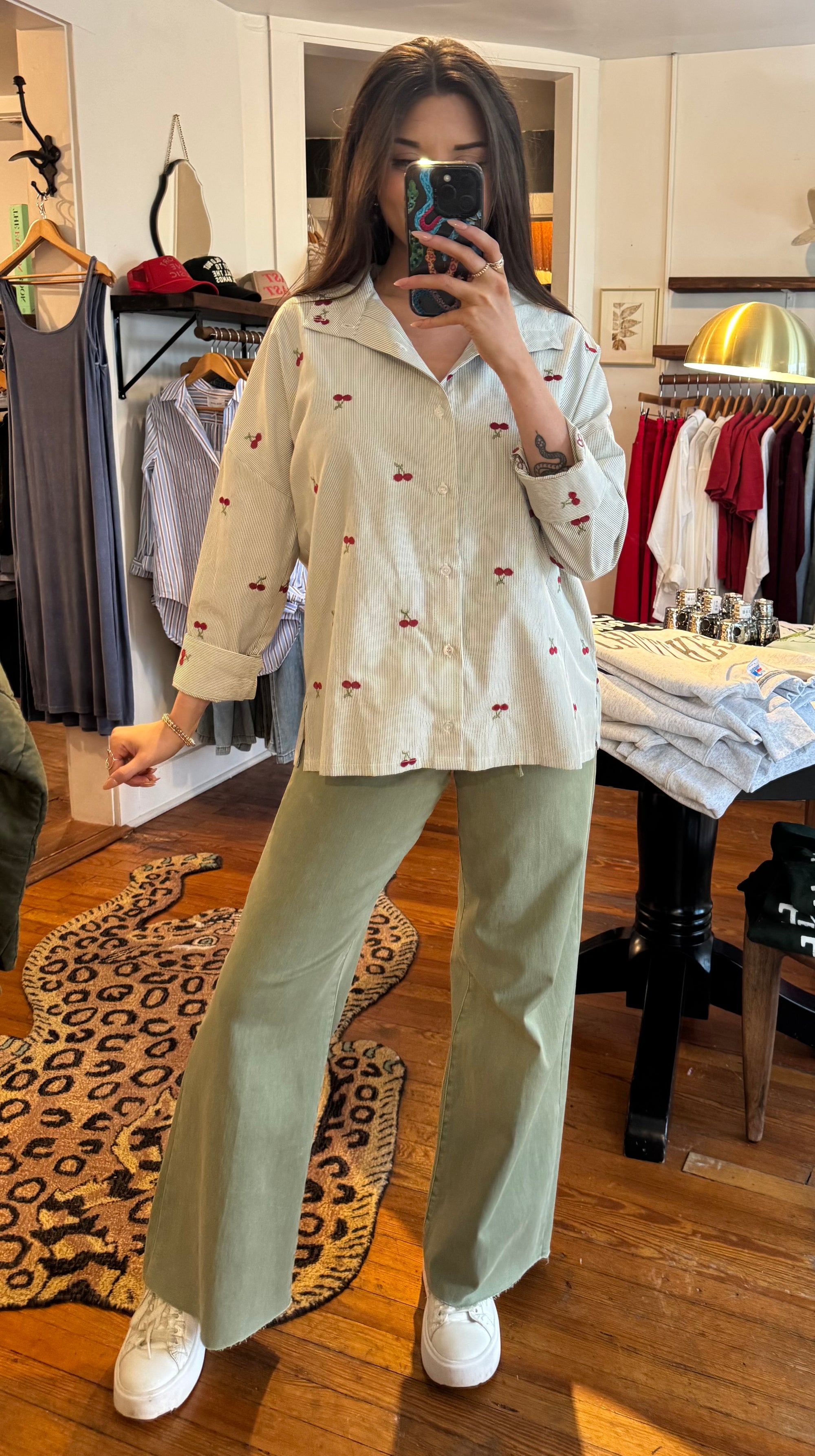 Cherries on Top Emerson Button Up