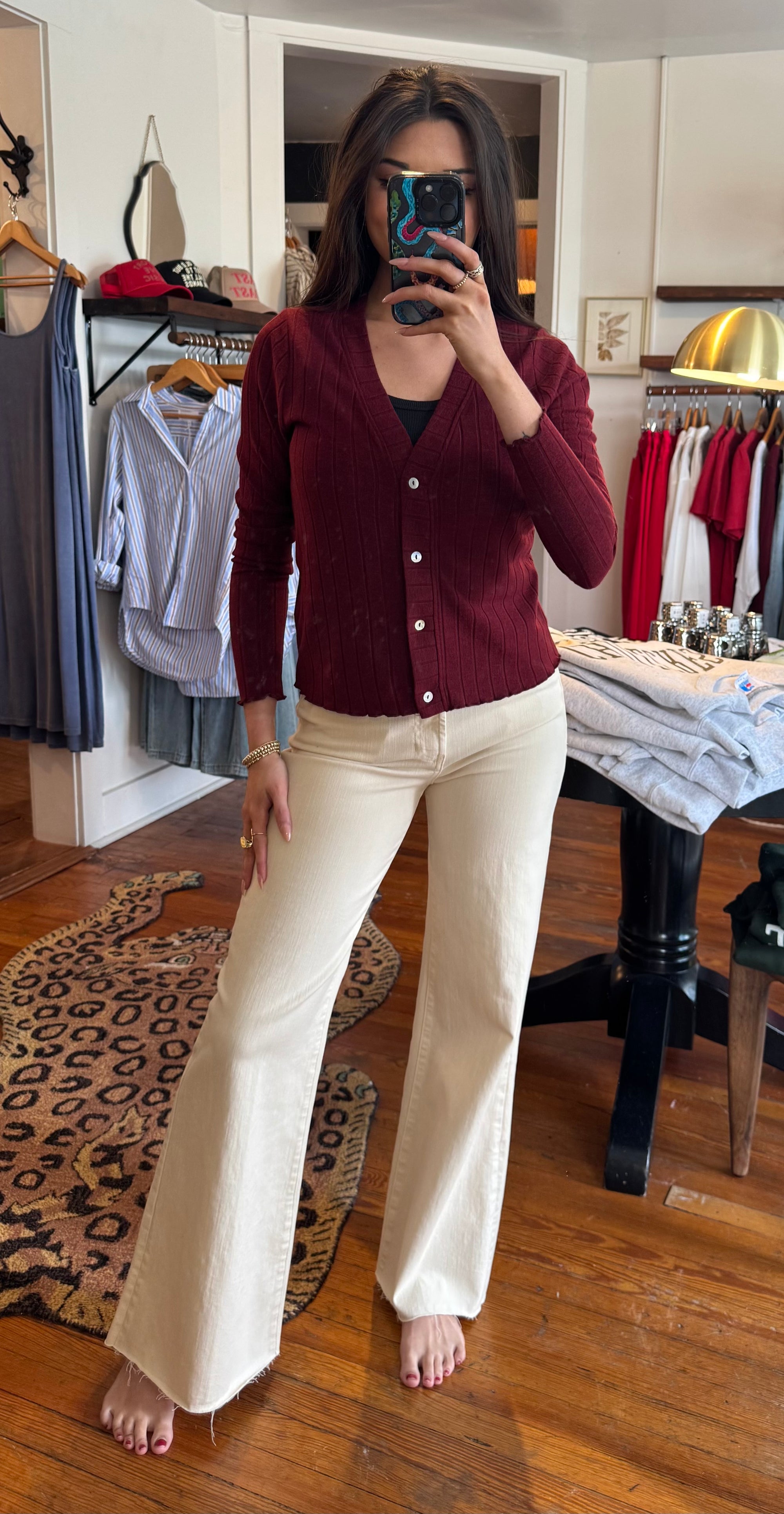Bing Cherry Holland Cardigan Top
