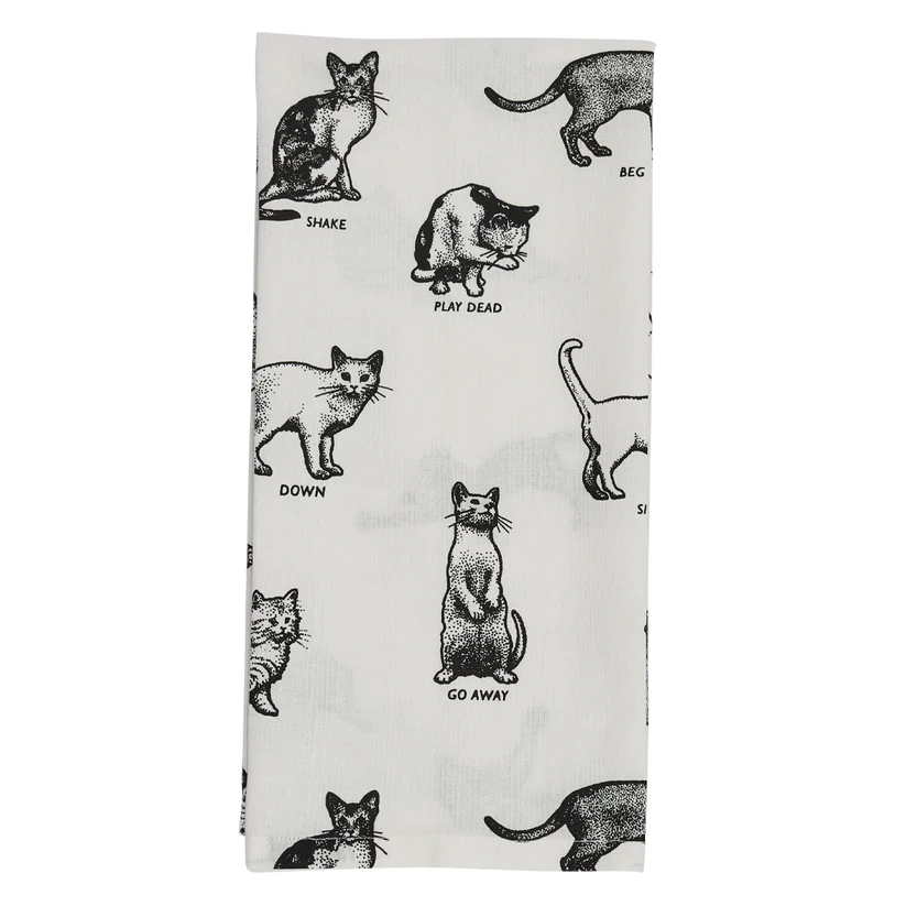 Cat Tricks Tea Towel