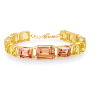 Champagne Emerald Cut Bracelet
