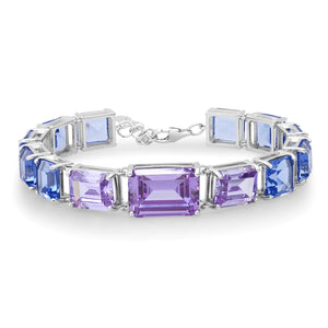 Lavender Emerald Cut Bracelet