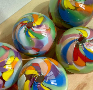 Rainbow Watercolor Round Vases