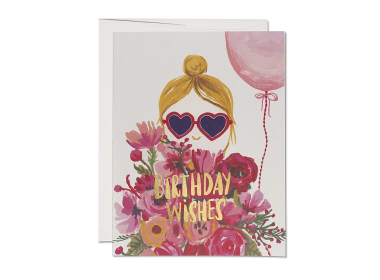 Heart Shaped Glasses Birthday Card