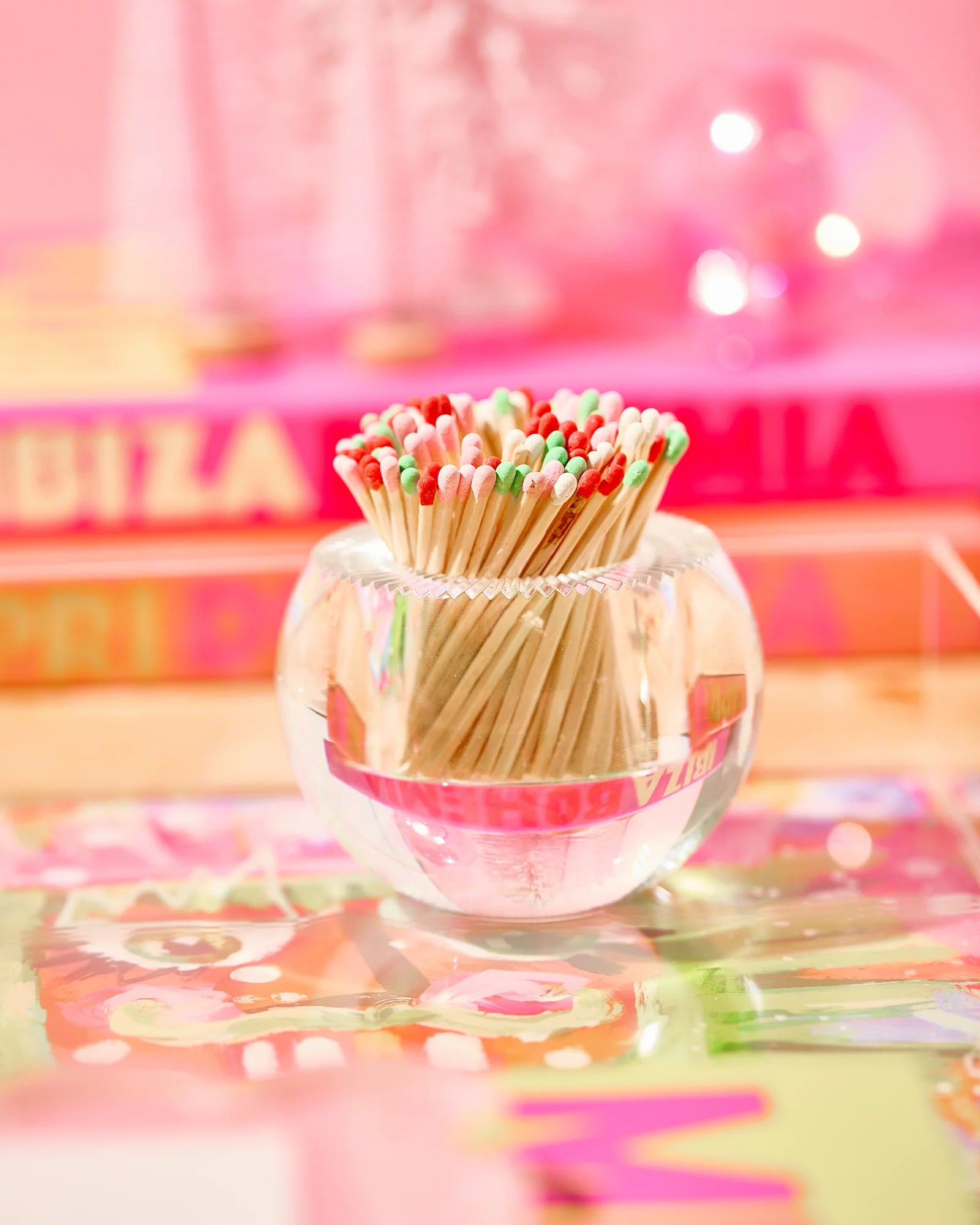 Acrylic Match Striker with Holiday Matches