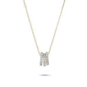 Bead Party Diamond 3s Company Necklace (3 Diamond Beads)