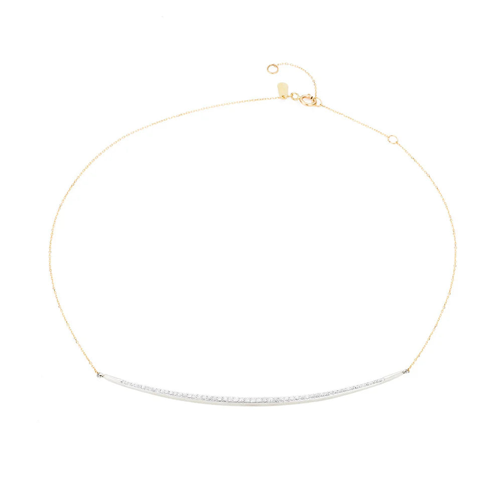 Large Pavé Curve Collar