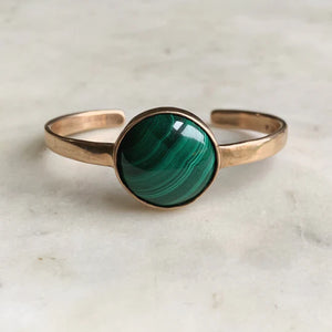 Greta Cuff with Malachite Stone