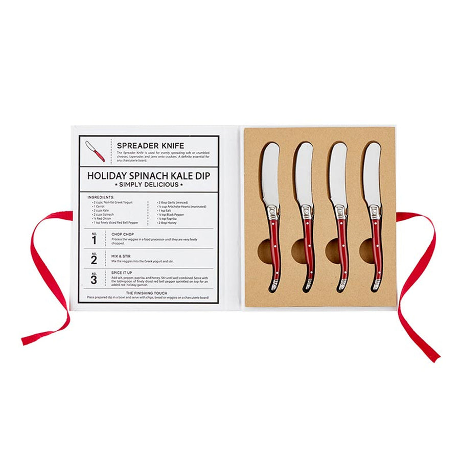 Red Charcuterie Spreaders Book Box