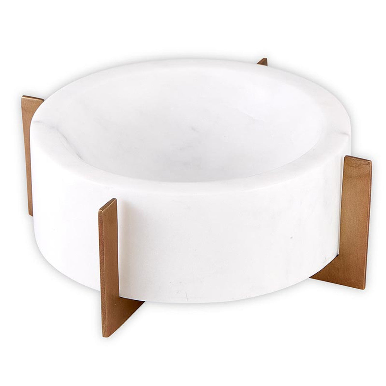 Marble Bowl and Gold Stand