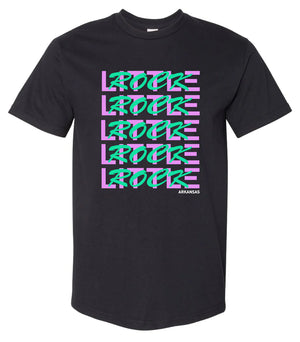 80s Little Rock Tee - Black/Pink/Green