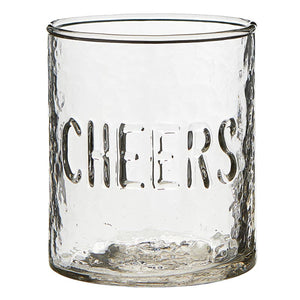 Cheers Hammered Glass