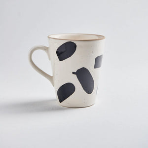 Black and White Stoneware Mugs