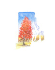 Emily Wood State Tree Watercolor Prints