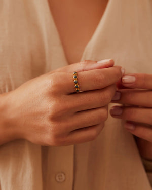 Grey Sapphire Multi Stone Ring