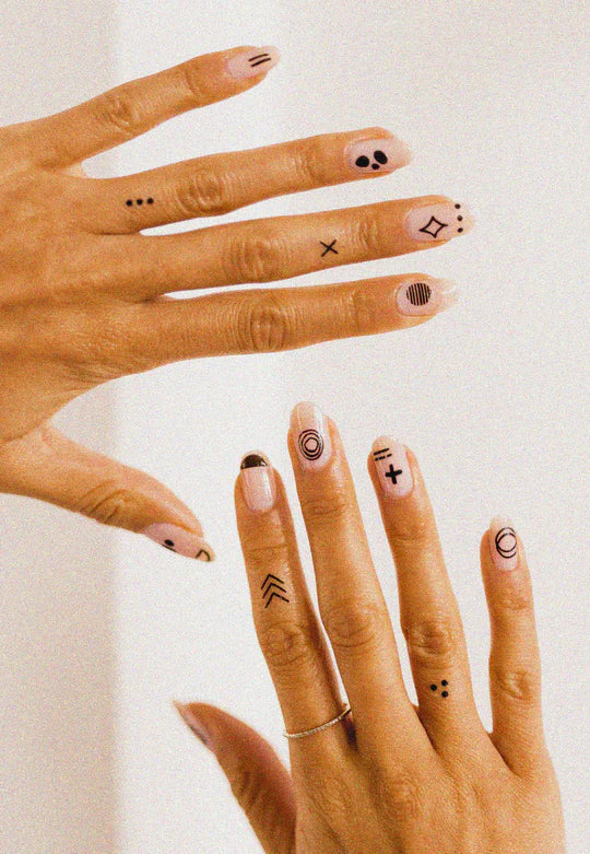 Mod Nail Art Temporary Tattoo Pack