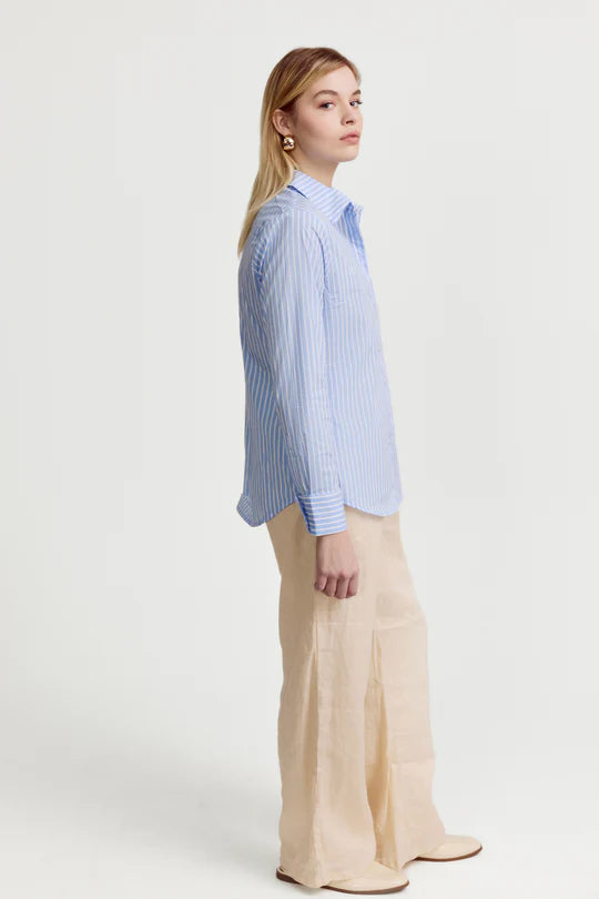 The Husband Shirt in Sky Blue Stripe