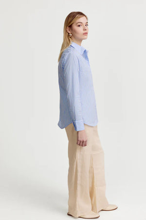 The Husband Shirt in Sky Blue Stripe