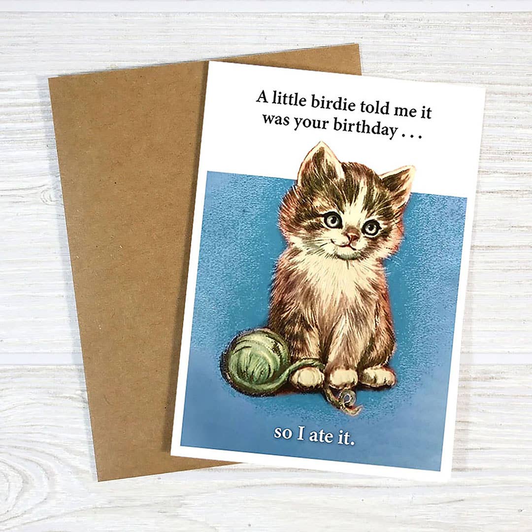 A Little Birdie Told Me It Was Your Birthday Card - Box Turtle