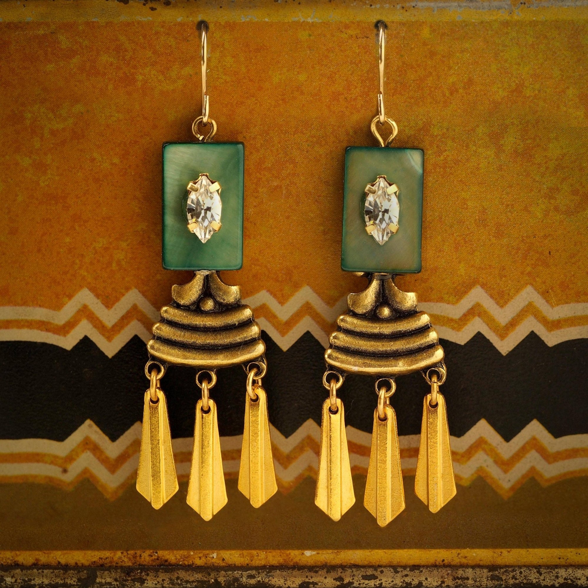 A Touch Of Geometry Earrings - Box Turtle