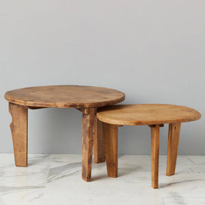 Found Wood Accent Tables