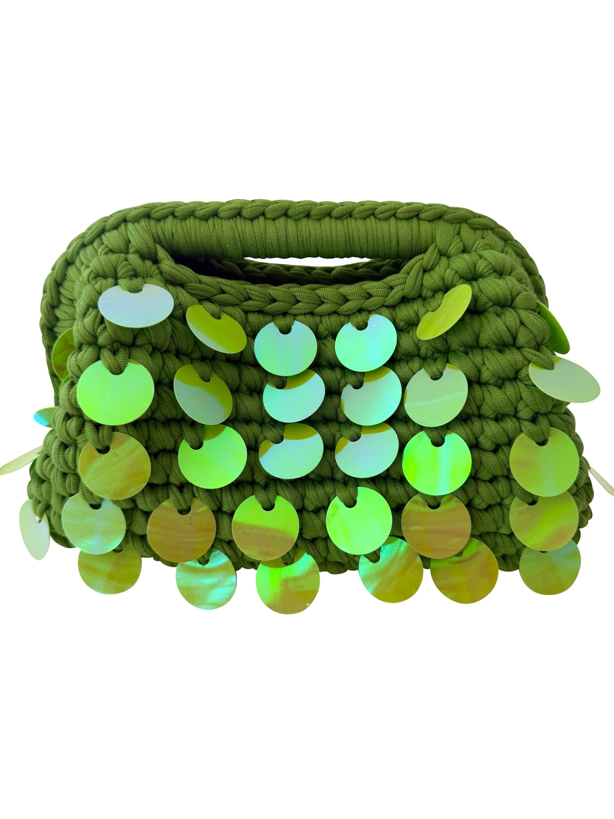 Chartreuse Tropez Woven Bag