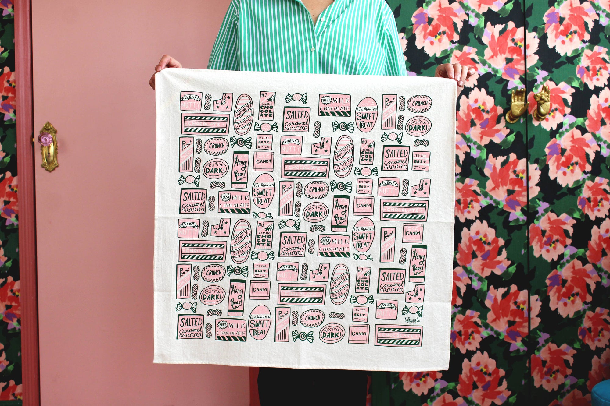 Sweet Treat Screen Printed Tea Towel