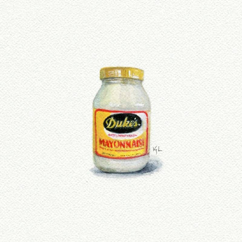 Duke's Mayonnaise Miniature Watercolor Print