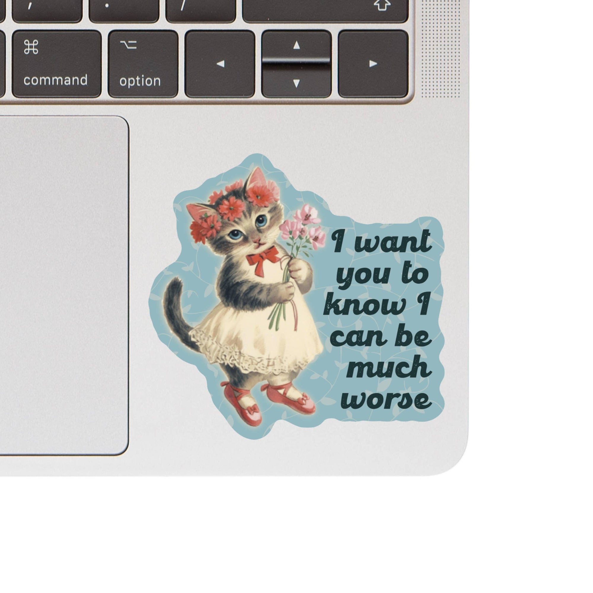 Feisty Kitty Cat Sarcastic Cute Vinyl Sticker