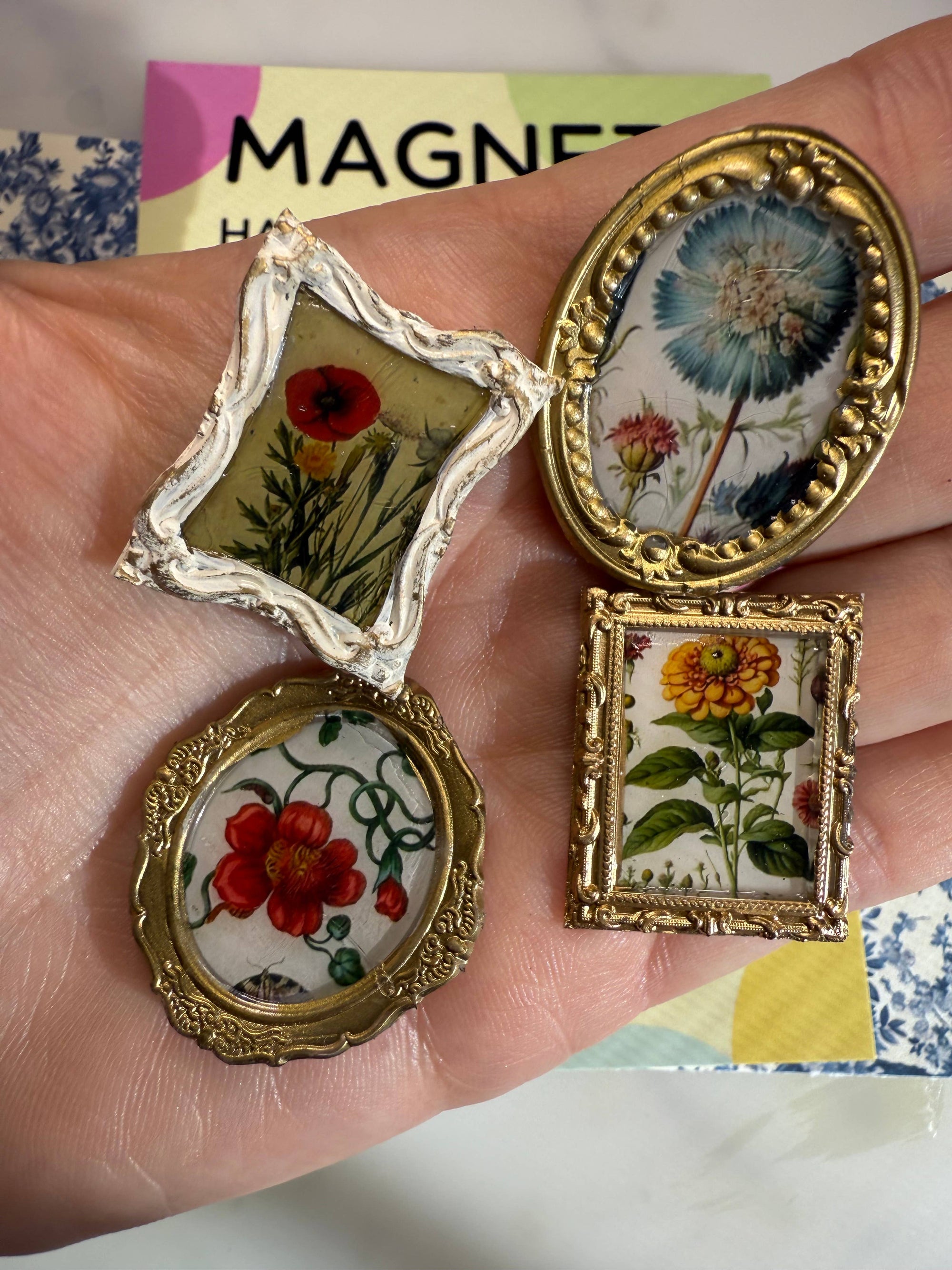 Vintage Floral Magnets