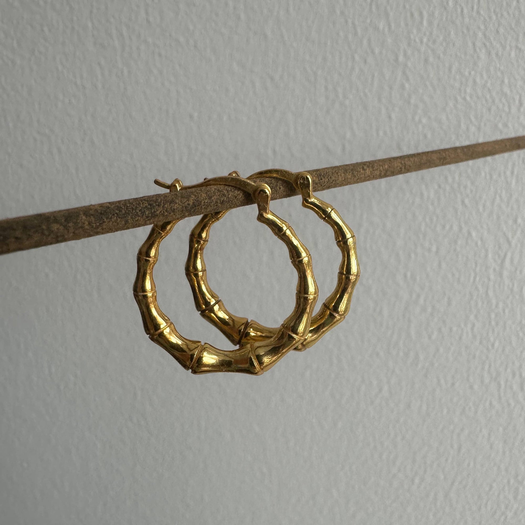 Bamboo Hoop Earrings