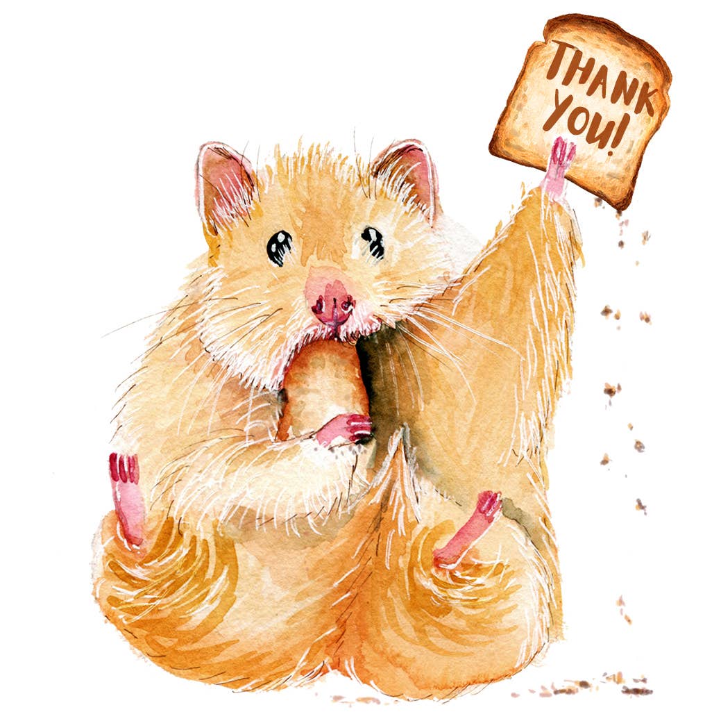 Hamster Toast To The Host - Funny Thank You Card