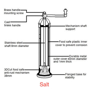 Original 'Copper Mill' Salt Grinder