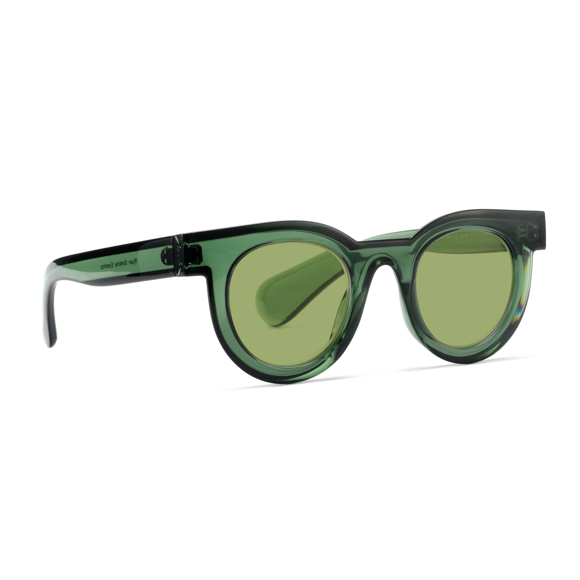 MILO |Transparent Green| Green Lens | Polarized Sunglasses.