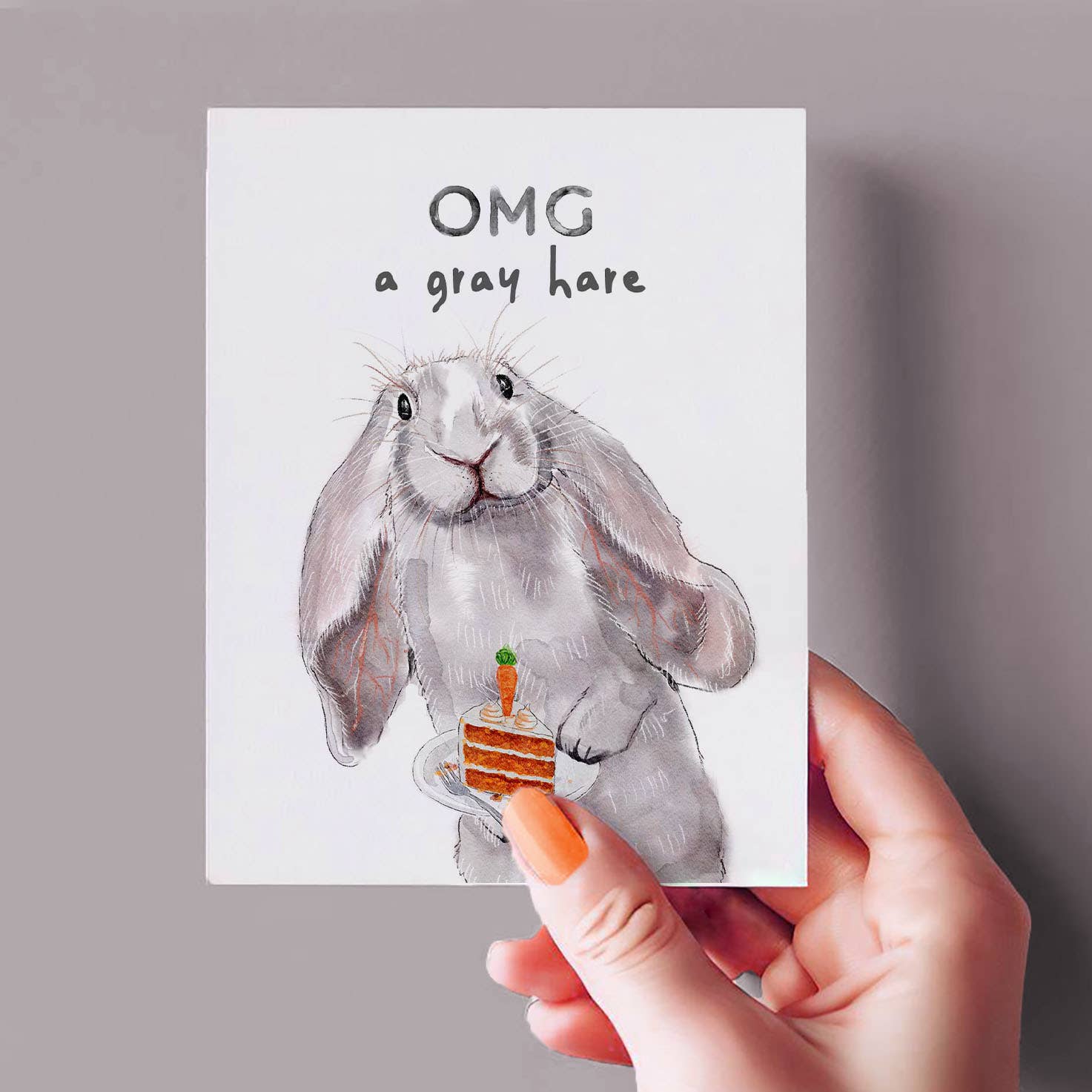 Gray Hare - Funny Birthday Card