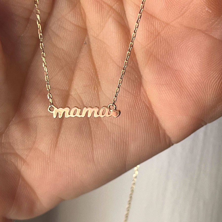 14kt Gold Mama Necklace