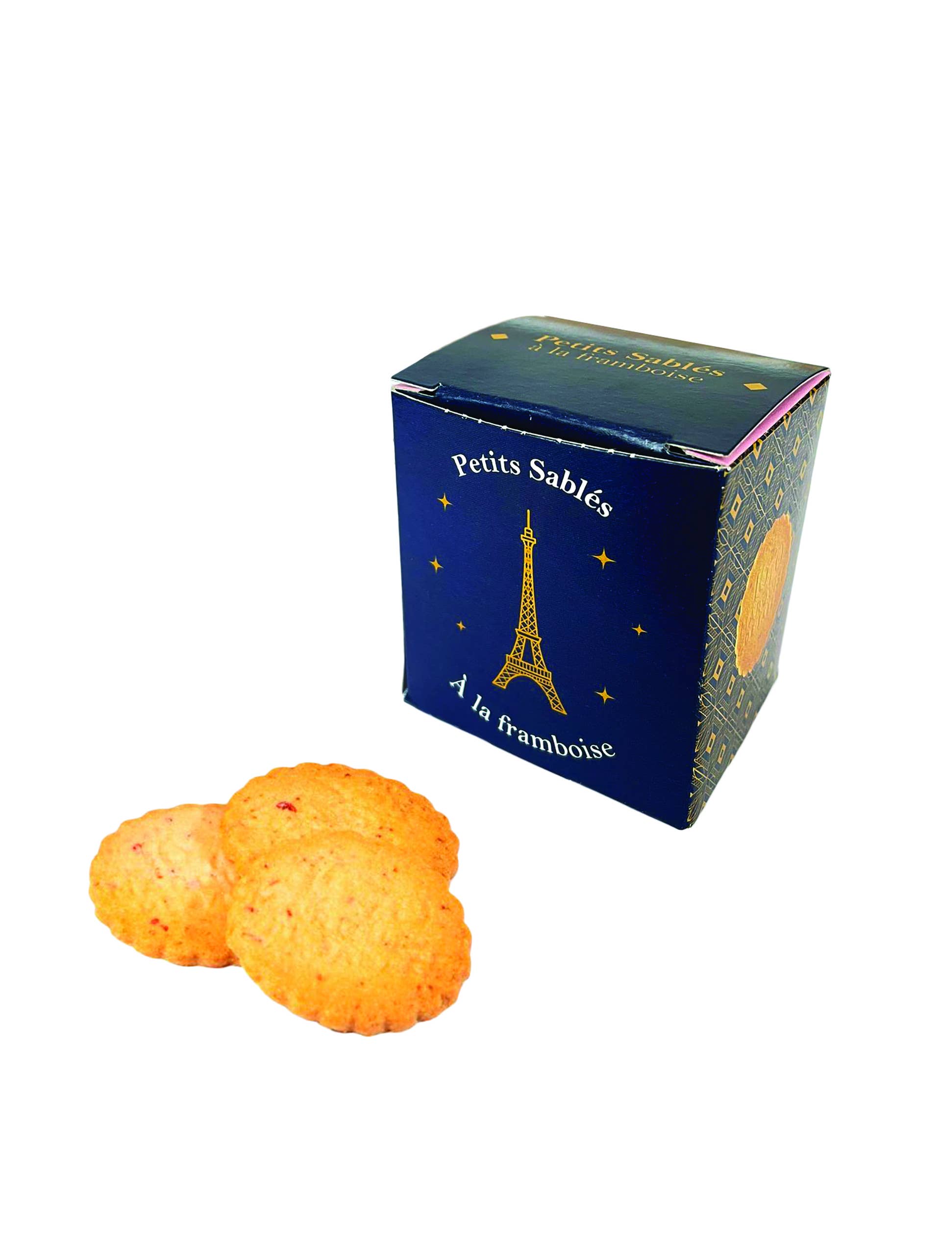 Eiffel Tower Cube Raspberry Chip Shortbread Cookies
