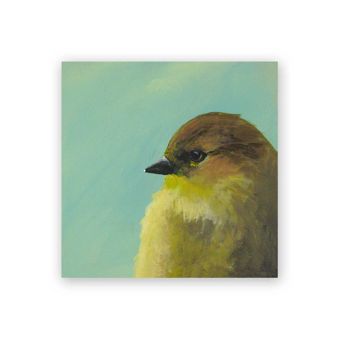 Fictional Yellow Bird Wood Wall Art