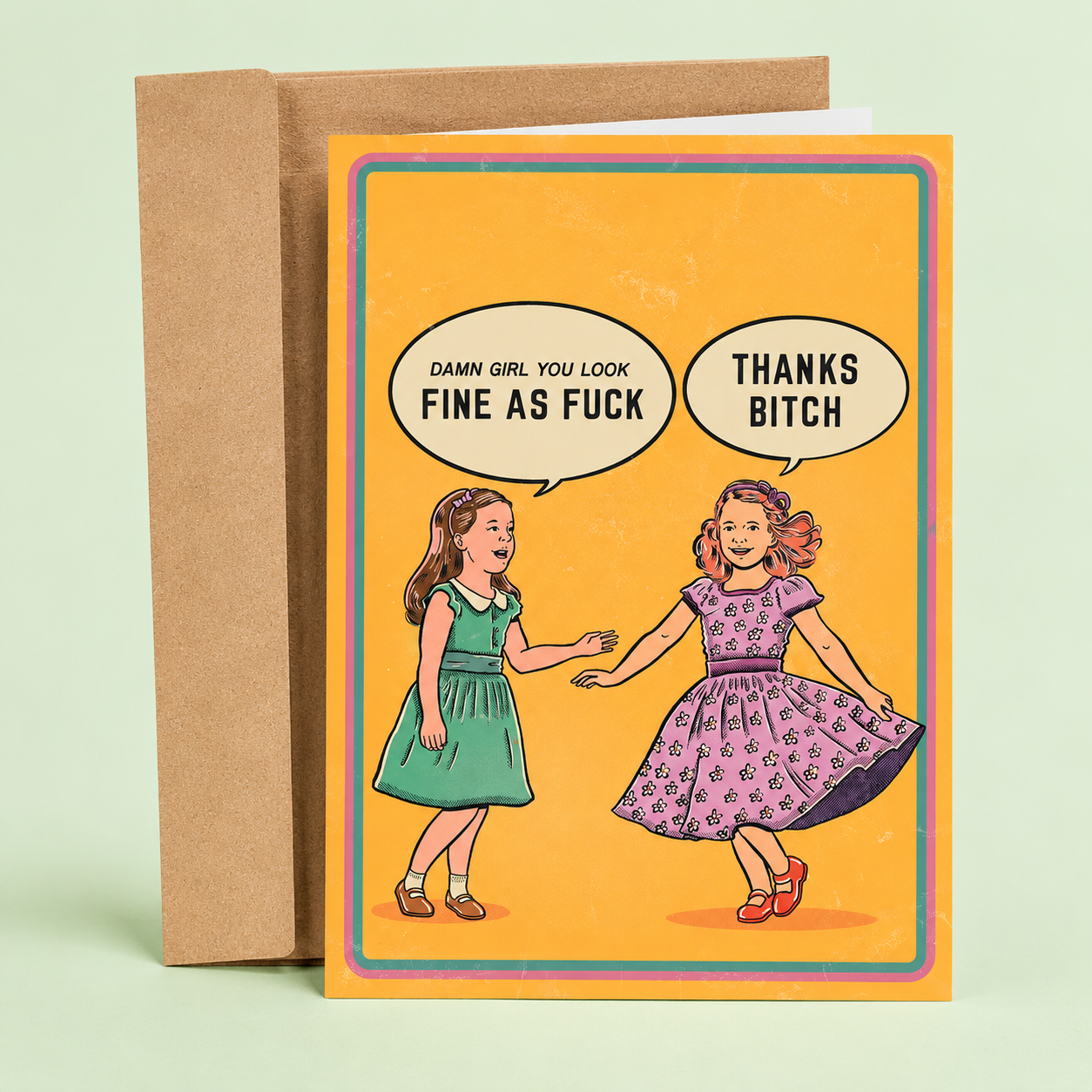 Damn Girl Funny Vintage Birthday Card