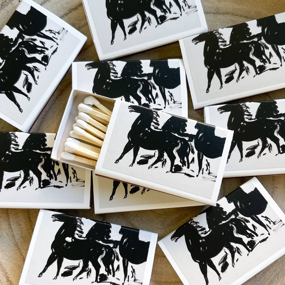Abstract Wild Horses Matches - Box Turtle