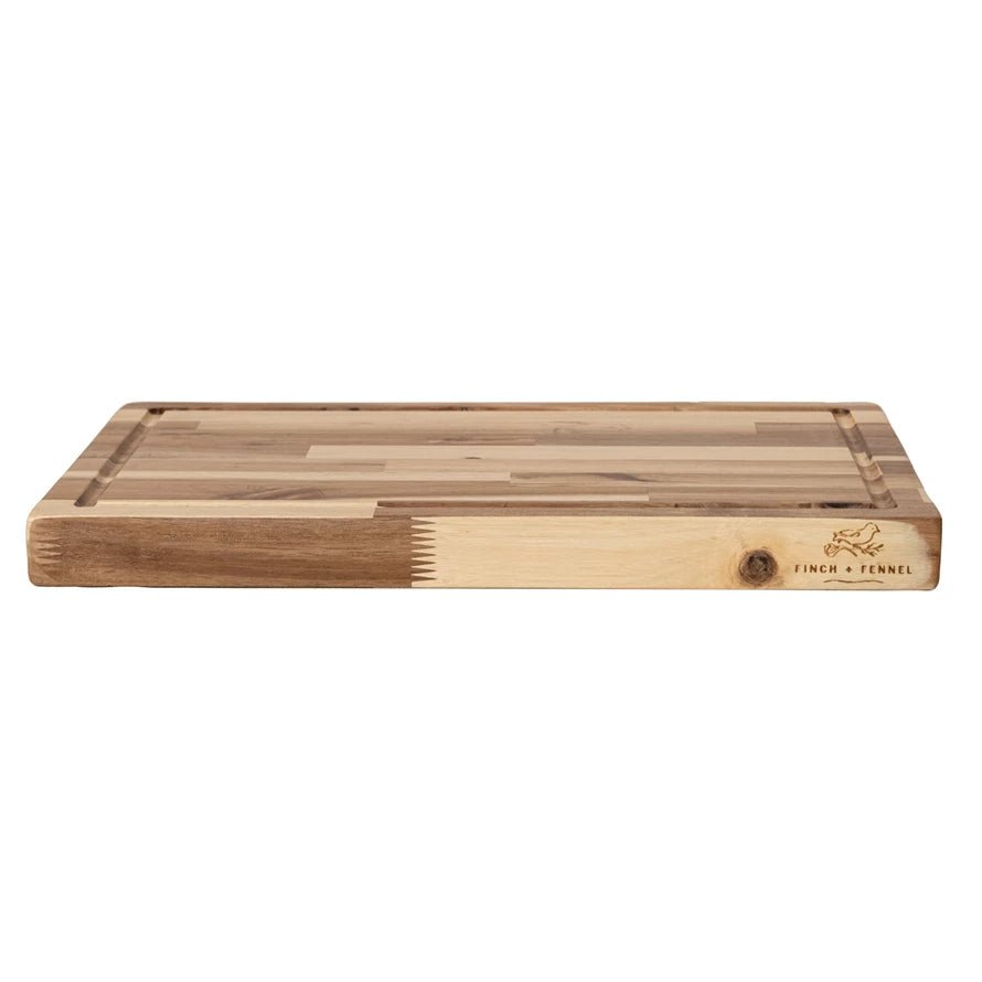 Acacia Wood End Grain Cheese/Serving Board - Box Turtle