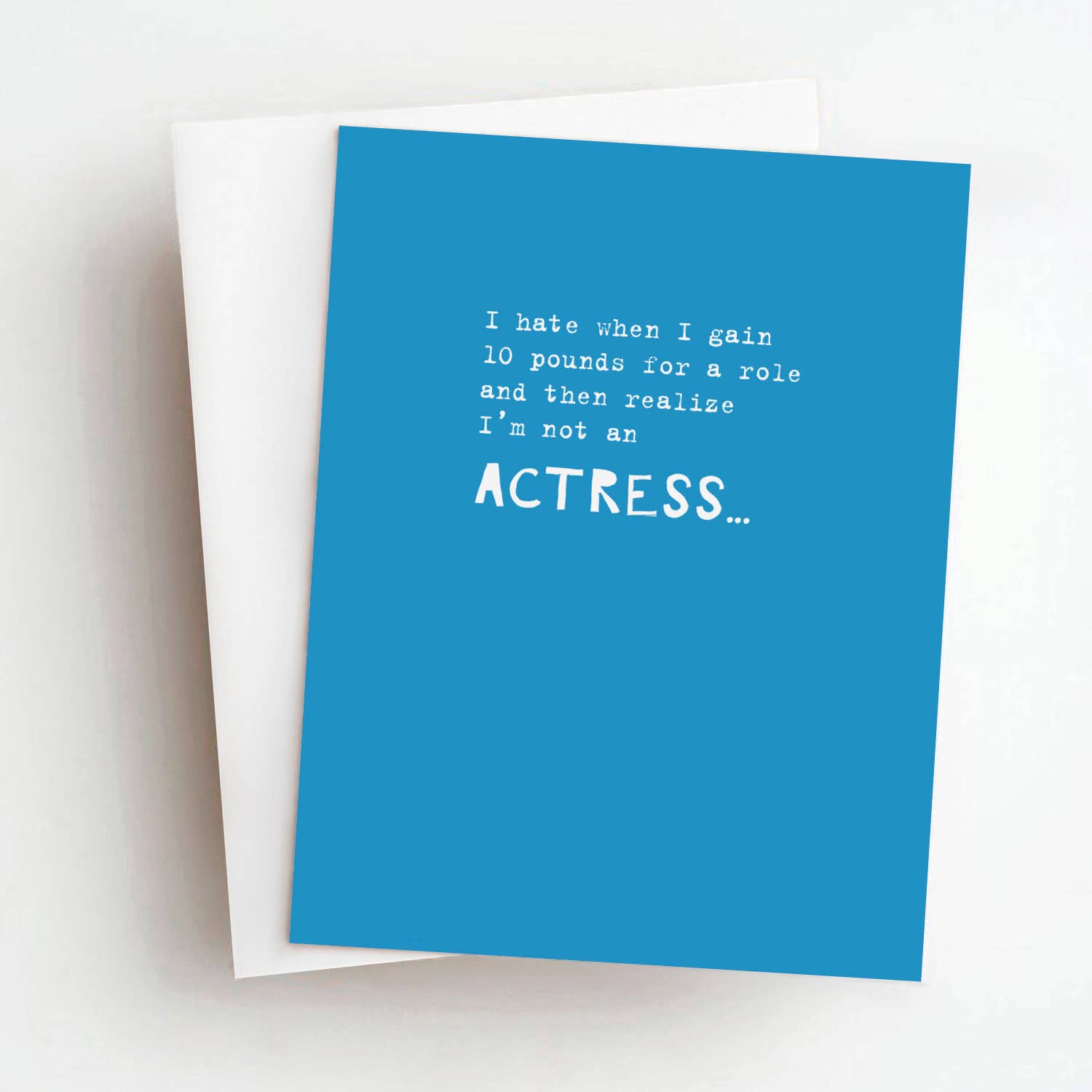 Actress Funny Everyday Greeting Card - Box Turtle