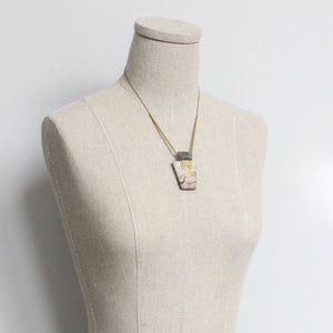 Geometric Stone Pendant Necklace