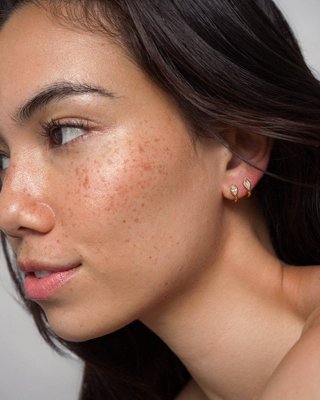 Leighton Teardrop Gold Huggies