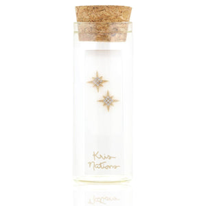 Gold Starburst Crystal Studs